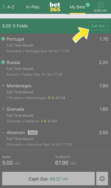 bet365 Edit Bet .